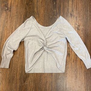 Victoria's Secret Light Gray Twist Back Blouse